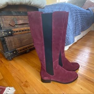 Cole Haan Maroon Suede Boots